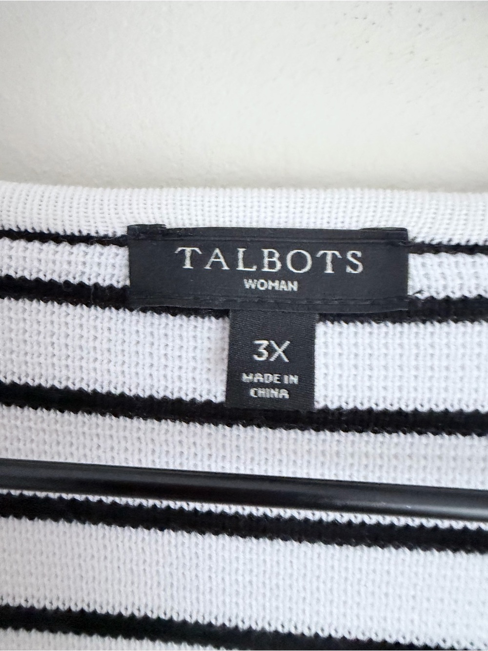 Talbots open front striped scalloped knit cardigan blazer 3X - Picture 3 of 6